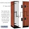 Salsbury Industries Wardrobe Locker, 45" W, 24" D, 76" H, (3) Wide, (6) Openings, Cherry 27364CHE - alternate 2